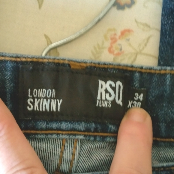 RSQ London Skinny Jeans 34x30 - Picture 8 of 9